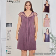 b4-13550 Cotpark Платье женское домашнее для крупных дам, XL-4XL, 1 пачка (4 шт)