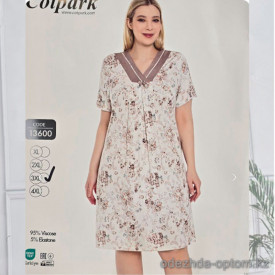 b4-13600 Cotpark Платье женское домашнее, большие размеры, XL-4XL, 1 пачка (4 шт)