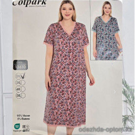 b4-13610 Cotpark Платье женское домашнее, большие размеры, 2XL-5XL, 1 пачка (4 шт)