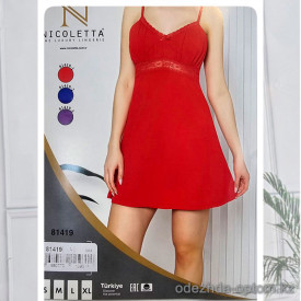 b4-81419 Nicoletta Сорочка женская на бретельках, S-XL, 1 пачка (4 шт)