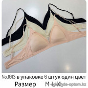 b4-1013 Бюстгальтер без косточек на тонком поролоне, M-XL, 1 пачка (6 шт)