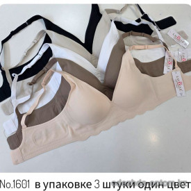 b4-1601 Lavolle Бюстгальтер без косточек на тонком поролоне, M-XL, 1 пачка (3 шт)