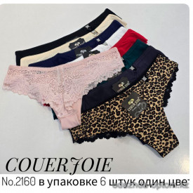 b4-2160-1 Coeur Joie Трусики женские кружевные стринги, S-XL, 1 пачка (6 шт)