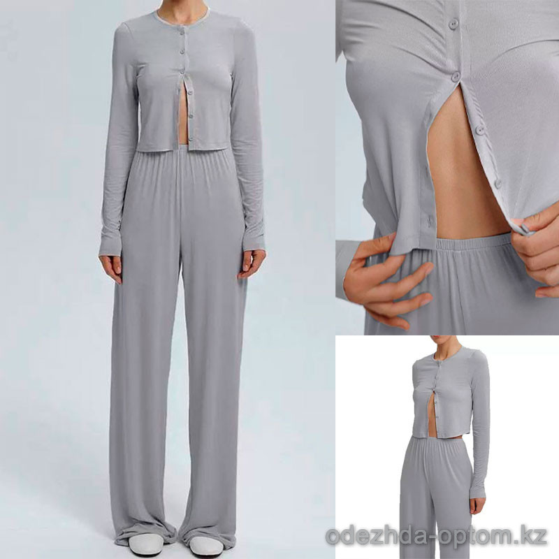 b15-1020 Комплект женской пижамы: кофта и штаны, стандарт, 1 пачка (3 шт) b15-1020 Комплект женской пижамы: кофта и штаны, стандарт, 1 пачка (3 шт)