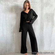 b15-8009-1 Комплект женской пижамы: кофта и штаны, S-L, 1 пачка (3 шт)