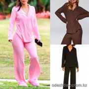 b15-82339 SKIMS Комплект женской пижамы: рубашка и штаны, стандарт, 1 пачка (3 шт)