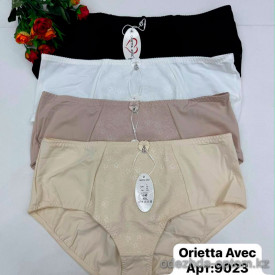 b6-9023-8 Orietta Avec Трусики женские однотонные, большие размеры, XL-4XL, 1 пачка (6 шт)