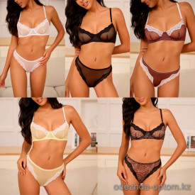 b13-5619 Комплект нижнего белья: бюстгальтер и трусики, M-XL, 1 пачка (3 шт)