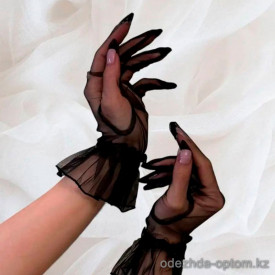 b16-888 Перчатки женские прозрачные, стандарт, 1 пачка (5 шт)