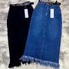 j3-8015-1 Юбка женская джинсовая с разрезом, S-XL, 1 пачка (4 шт)