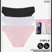 b5-11051-6 Koza Underwear Комплект женских трусиков тройка, 1 пачка (3 шт)