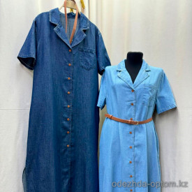 w20-1211 Платье женское джинсовое на пуговицах, стандарт (46-52), 1 шт