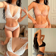 b13-5519-1 Комплект кружевного нижнего белья: бюстгальтер и трусики, M-XL, 1 пачка (3 шт)