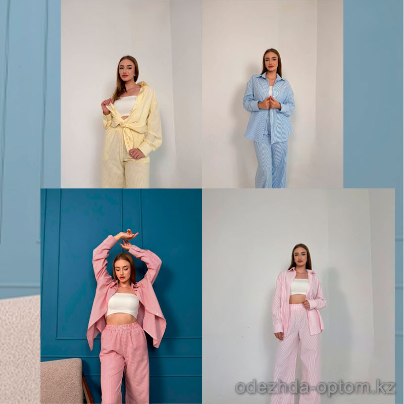 d7-0134 Комплект женской пижамы: рубашка и штаны, стандарт (42-48), 1 пачка (2 шт) d7-0134 Комплект женской пижамы: рубашка и штаны, стандарт (42-48), 1 пачка (2 шт)