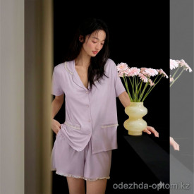 b15-1107-1 Комплект женской одежды для сна: кофта и шорты, M-XL, 1 пачка (3 шт)