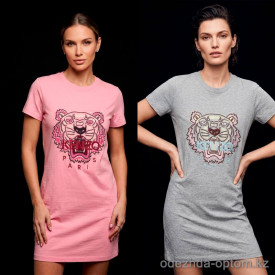 b15-333-1 Платье женское домашнее с принтом, M-2XL, 1 пачка (4 шт)