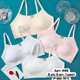 b6-998-2 Топ подростковый на бретельках, M-L, 1 пачка (6 шт)