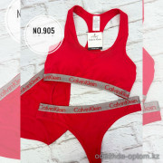 b5-905 Calvin Klein Комплект: топ+трусики, со вкладышами, хлопок, S-L, 1 пачка (3 шт)