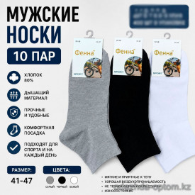 n5-ZA-38 Носки мужские, 41-47, 1 пачка (10 пар)