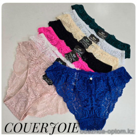 b4-2237 Coeur Joie Трусики женские кружевные слипы, M-XL, 1 пачка (6 шт)