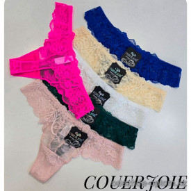 b4-2310-1 Coeur Joie Трусики женские гипюровые стринги, S-XL, 1 пачка (6 шт)
