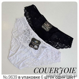 b4-9639 Coeur Joie Трусики женские кружевные слипы, M-XL, 1 пачка (6 шт)