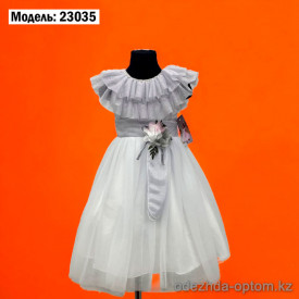d1-23035 Платье детское с цветком, 4-8 лет, 1 пачка (5 шт)
