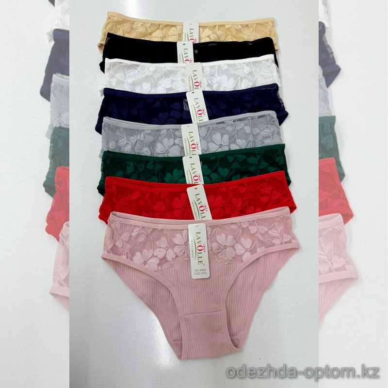 b8-6685-1 Lavolle Трусики женские с кружевной вставкой, XL-3XL, 1 пачка (12 шт) b8-6685-1 Lavolle Трусики женские с кружевной вставкой, XL-3XL, 1 пачка (12 шт)