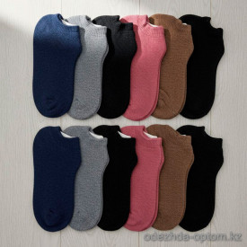 n5-0280 Следы женские махровые, 37-41, 1 пачка (12 пар)