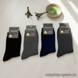 n5-0297 Носки мужские махровые, 41-47, 1 пачка (12 пар)