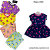 d1-10162 Платье детское в цветочек, 1-4 года, трикотаж, 1 пачка (4 шт)