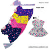 d1-10163 Платье детское в цветочек, 1-4 года, трикотаж, 1 пачка (4 шт)