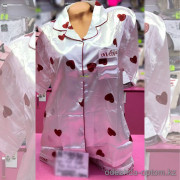 b6-9234 Комплект женской атласной пижамы: рубашка и шорты, M-2XL, 1 пачка (4 шт)