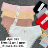 b6-325-1 Lavolle Трусики женские однотонные, L-2XL, 1 пачка (12 шт)