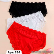 b6-334 Трусики женские однотонные, стандарт, 1 пачка (12 шт)