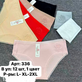 b6-336-1 Lavolle Трусики женские однотонные, L-2XL, 1 пачка (12 шт)