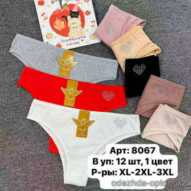 b6-8067 Lavolle Трусики женские однотонные, XL-3XL, 1 пачка (12 шт) b6-8067 Lavolle Трусики женские однотонные, XL-3XL, 1 пачка (12 шт)