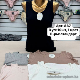 b6-887-3 Leicina Майка женская однотонная на широких лямках, стандарт, 1 пачка (10 шт) b6-887-3 Leicina Майка женская однотонная на широких лямках, стандарт, 1 пачка (10 шт)