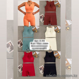 b6-A-03 Комплект спортивного белья: майка укороченная и шорты, стандарт, 1 пачка (10 шт)