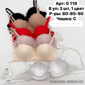 b6-G119 Lavolle Бюстгальтер с поролоном кружевной, чашка C, 1 пачка (3 шт)