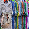 w18-0655 Платье женское с орнаментом на пуговицах, стандарт, штапель, 1 шт