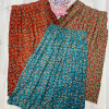 w6-0938 Юбка женская с орнаментом расклешенная, лен, стандарт (42-48), 1 шт