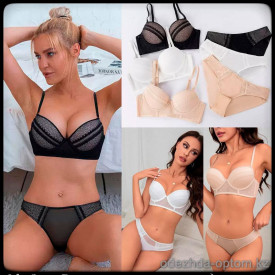 b5-890-1 Комплект нижнего белья: бюстгальтер на среднем поролоне и трусики, 1 пачка (3 шт) b5-890-1 Комплект нижнего белья: бюстгальтер на среднем поролоне и трусики, 1 пачка (3 шт)