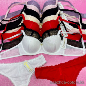 b6-0888 Miss Wicasa Комплект кружевного нижнего белья: бюстгальтер на среднем поролоне и стринги, чашка B, 1 пачка (3 шт) b6-0888 Miss Wicasa Комплект кружевного нижнего белья: бюстгальтер на среднем поролоне и стринги, чашка B, 1 пачка (3 шт)
