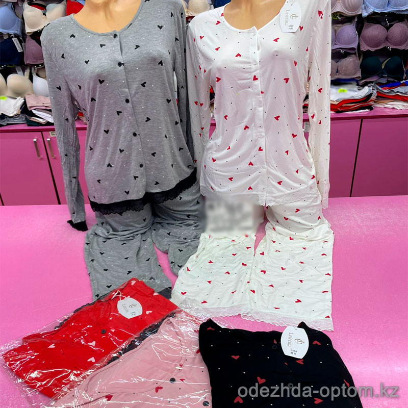 b6-369 Комплект женской пижамы: рубашка и штаны, стандарт (44-50), 1 шт b6-369 Комплект женской пижамы: рубашка и штаны, стандарт (44-50), 1 шт