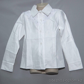 d10-1589 Школьная блузка для девочки, длинный рукав, 32-40, 1 пачка (5 шт)