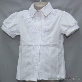 d10-1597 Школьная блузка для девочки, короткий рукав, 32-40, 1 пачка (5 шт)