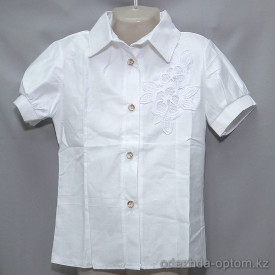 d10-1599 Школьная блузка для девочки, короткий рукав, 32-40, 1 пачка (5 шт)