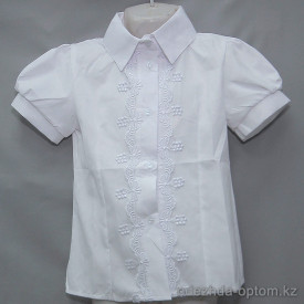 d10-1607 Школьная блузка для девочки, короткий рукав, 32-40, 1 пачка (5 шт)