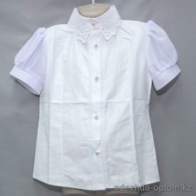 d10-1610 Школьная блузка для девочки, короткий рукав, 32-40, 1 пачка (5 шт)